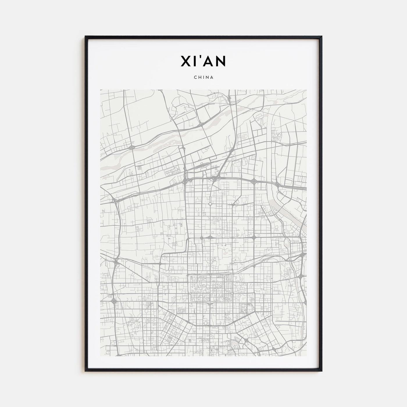 Xi'an Map Portrait Poster