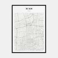 Xi'an Map Portrait Poster