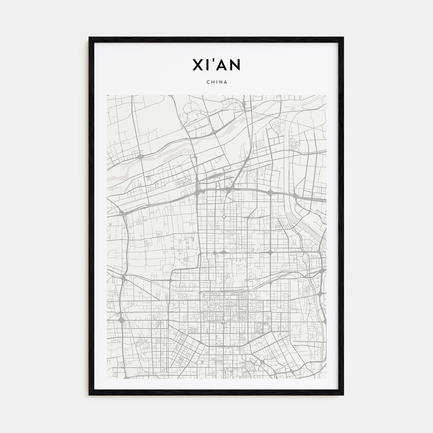 Xi'an Map Portrait Poster
