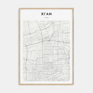 Xi'an Map Portrait Poster