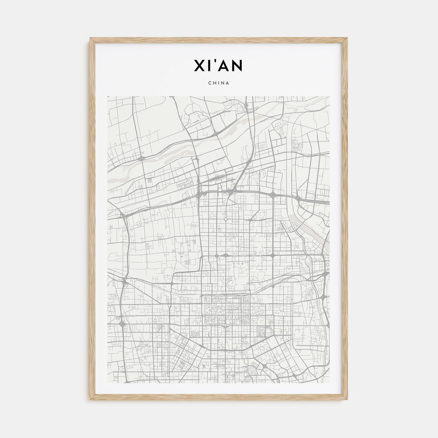 Xi'an Map Portrait Poster
