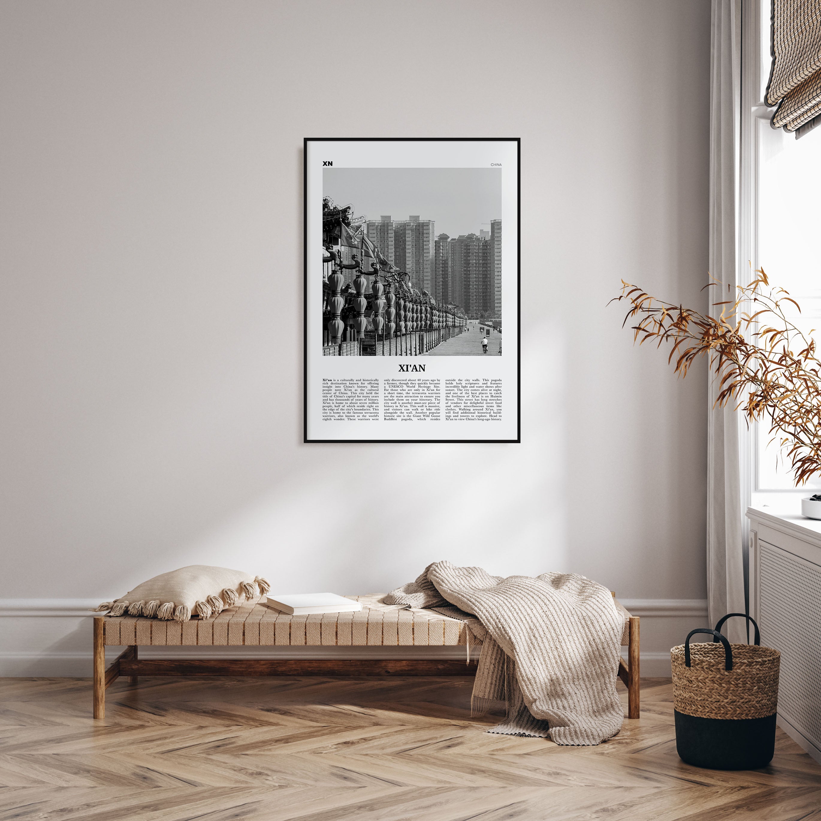 Xi'an Travel B&W Poster