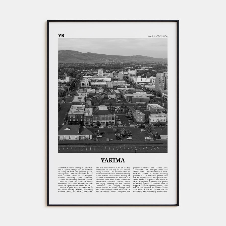 Yakima Travel B&W Poster