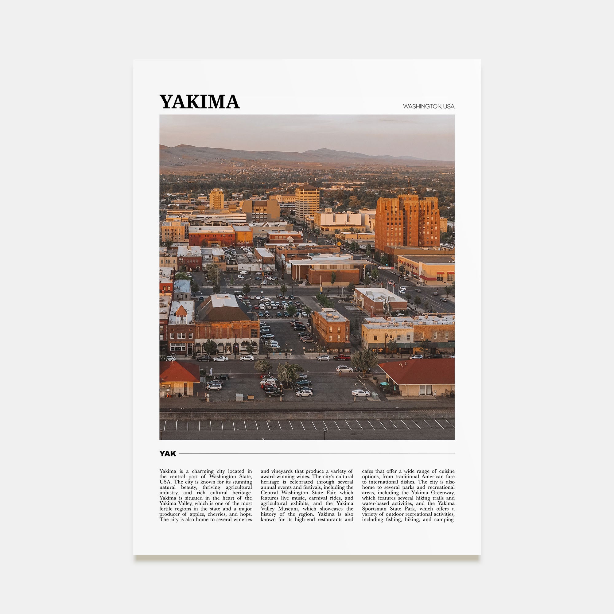 Yakima Travel Color Poster