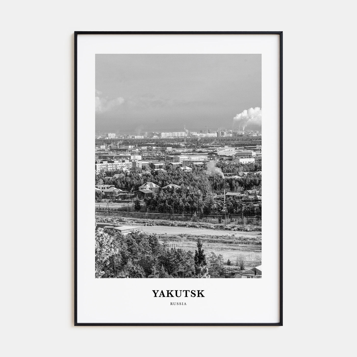 Yakutsk Portrait B&W Poster