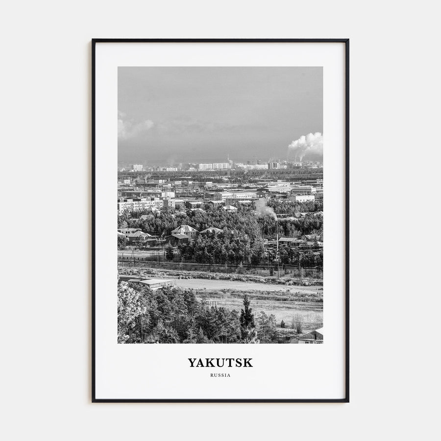 Yakutsk Portrait B&W Poster