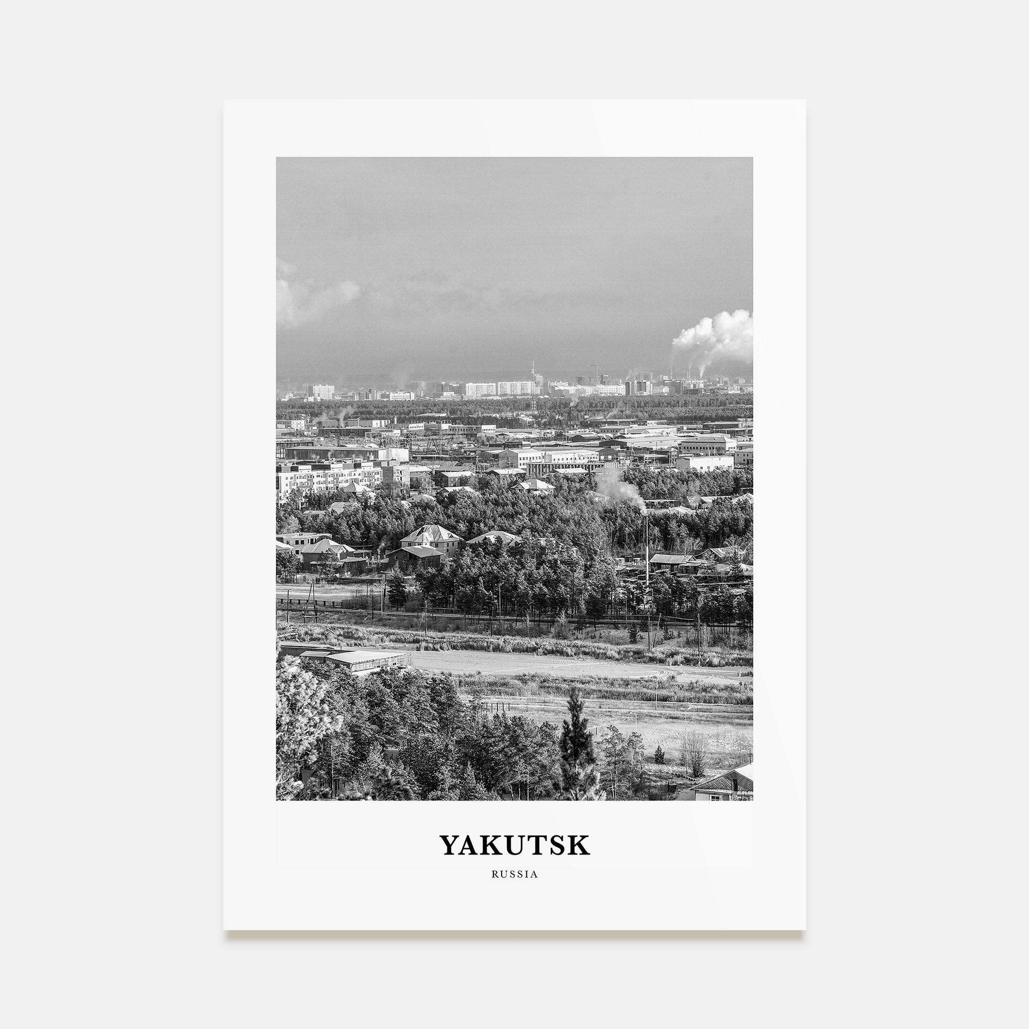 Yakutsk Portrait B&W Poster