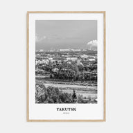 Yakutsk Portrait B&W Poster