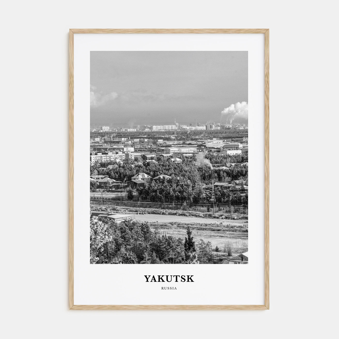 Yakutsk Portrait B&W Poster