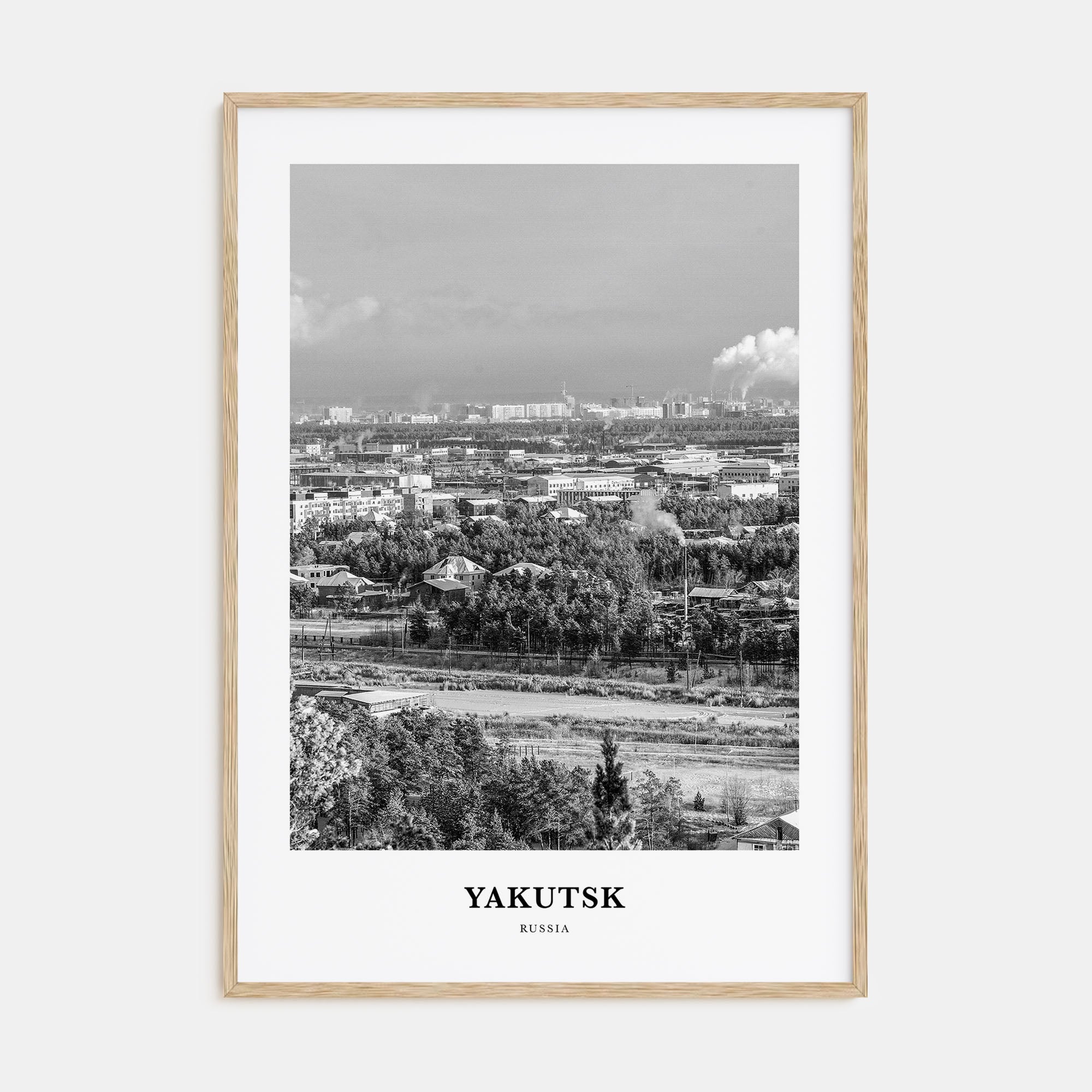 Yakutsk Portrait B&W Poster