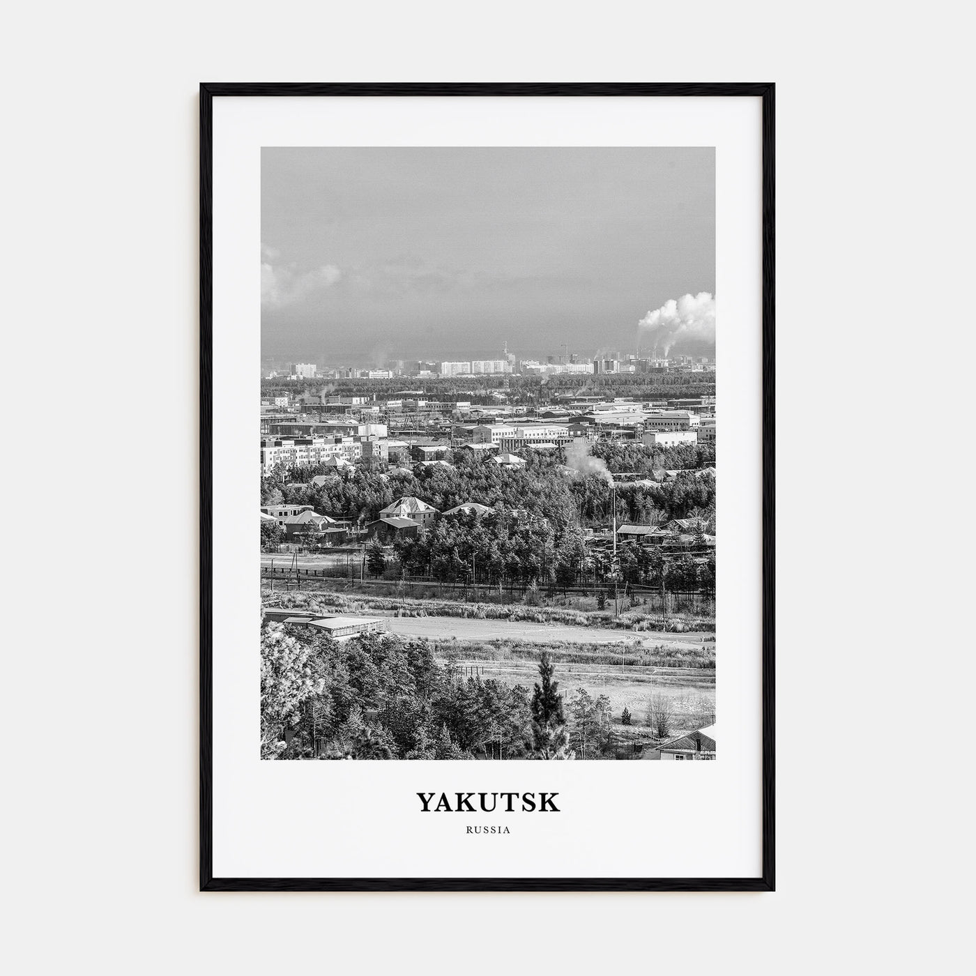 Yakutsk Portrait B&W Poster