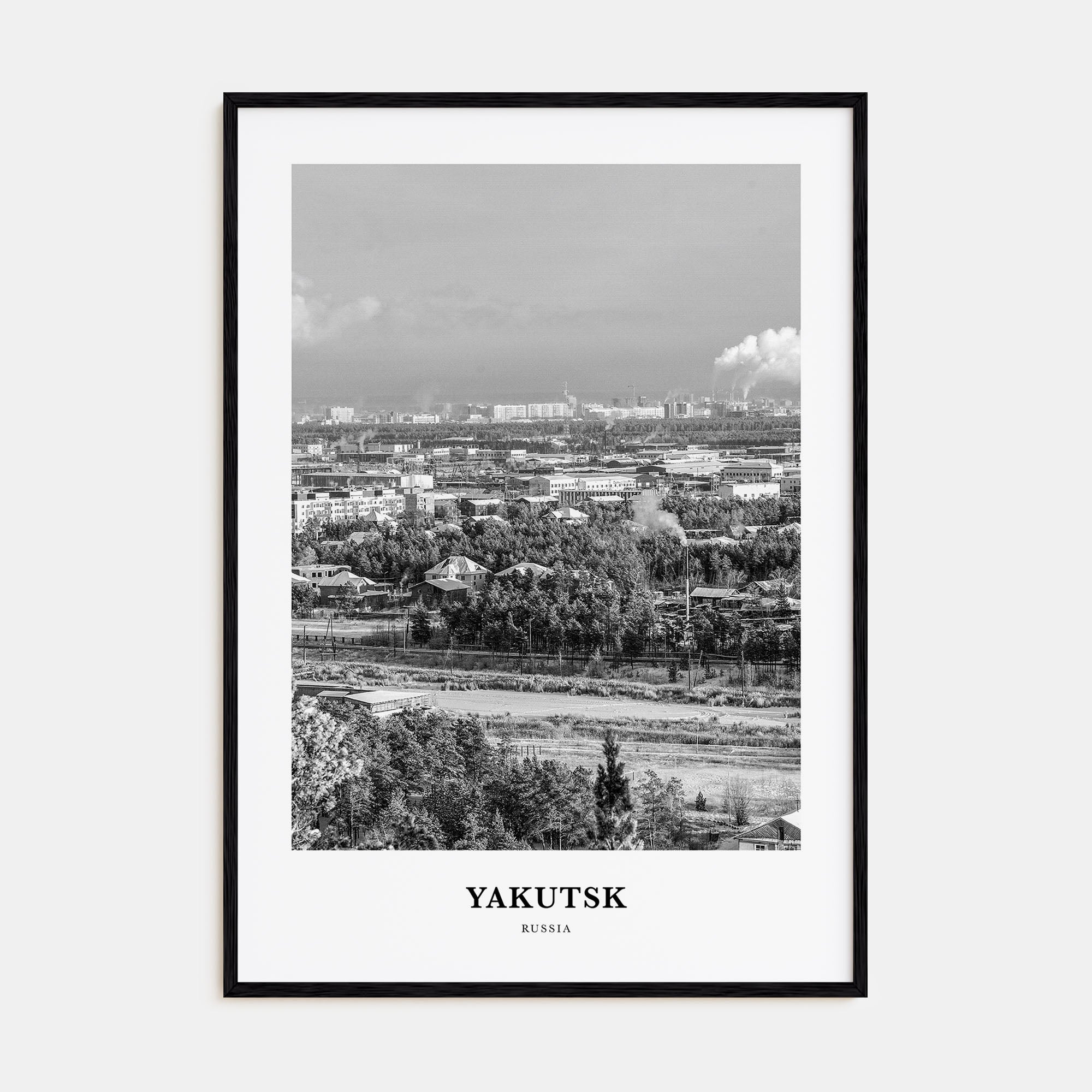 Yakutsk Portrait B&W Poster