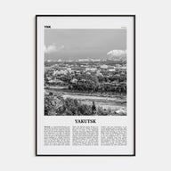 Yakutsk Travel B&W Poster