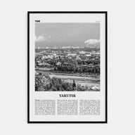 Yakutsk Travel B&W Poster