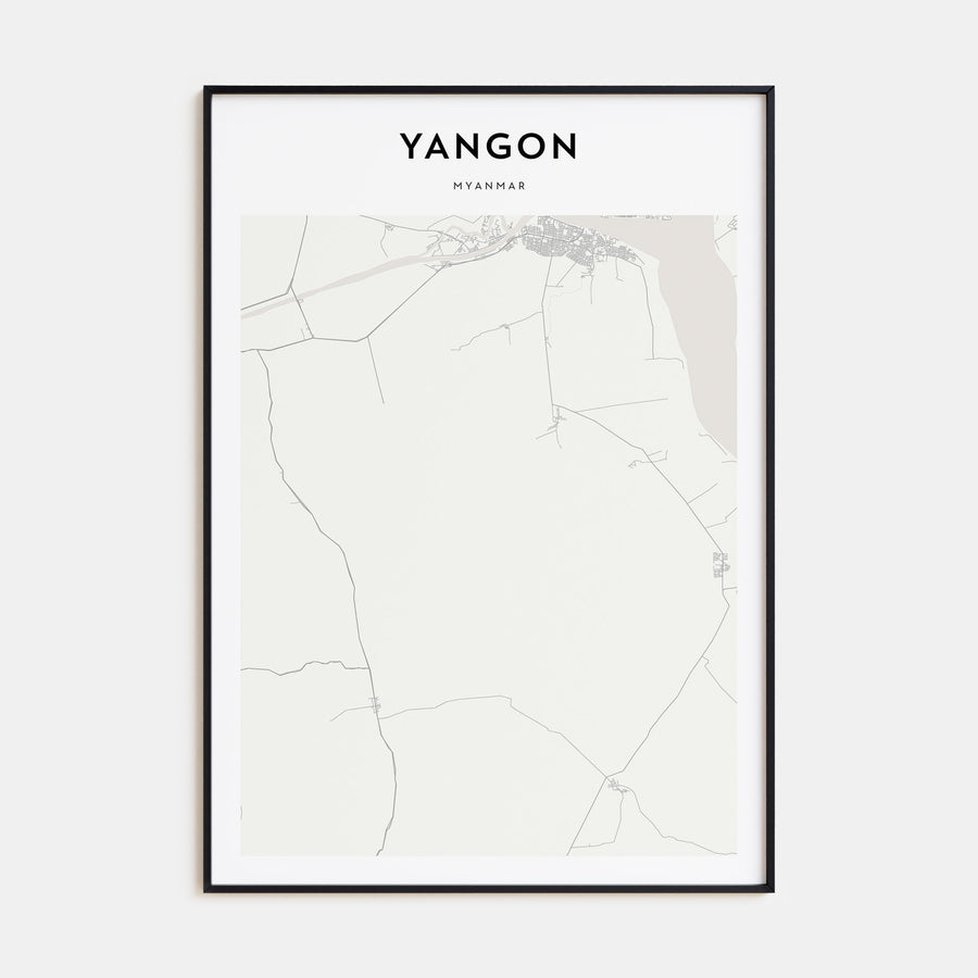 Yangon Map Portrait Poster