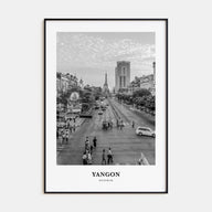 Yangon Portrait B&W Poster