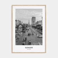 Yangon Portrait B&W Poster