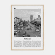 Yangon Travel B&W Poster