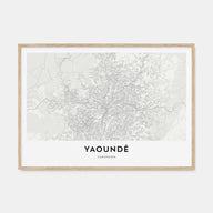 Yaoundé Map Landscape Poster