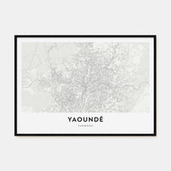 Yaoundé Map Landscape Poster