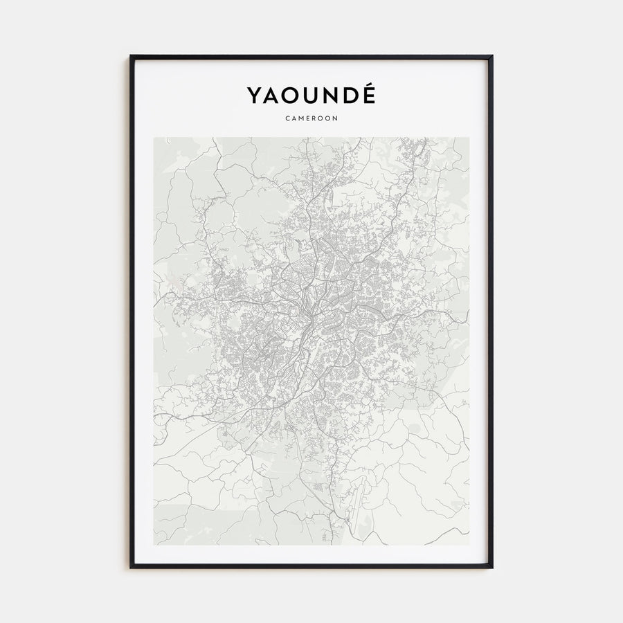Yaoundé Map Portrait Poster