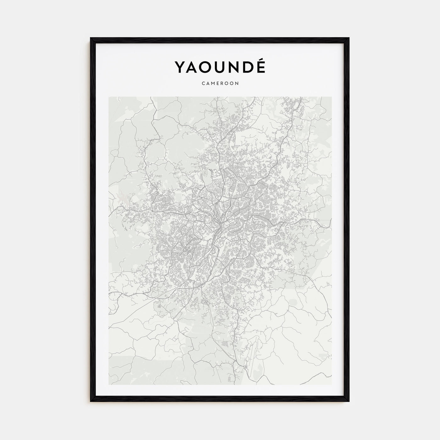 Yaoundé Map Portrait Poster