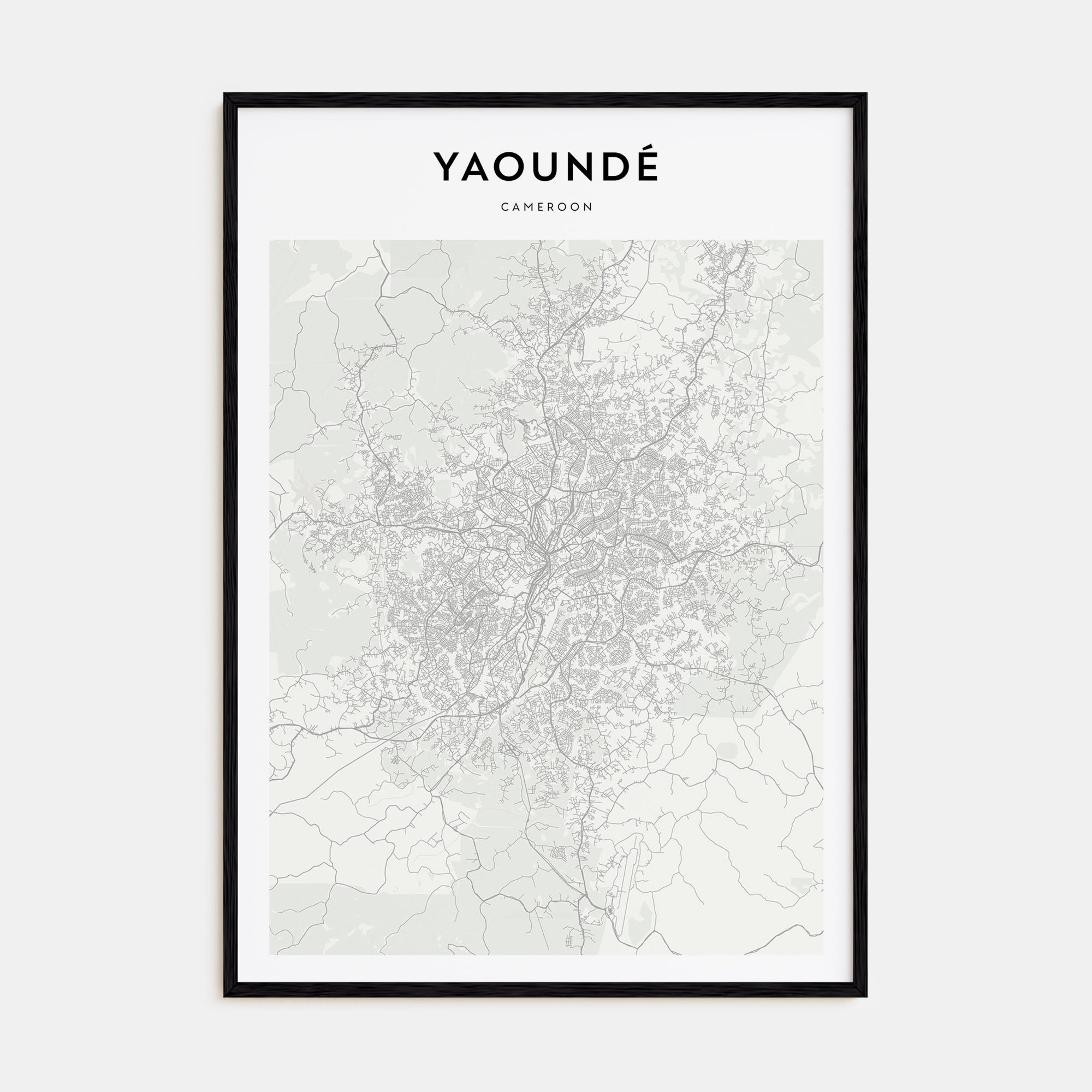 Yaoundé Map Portrait Poster