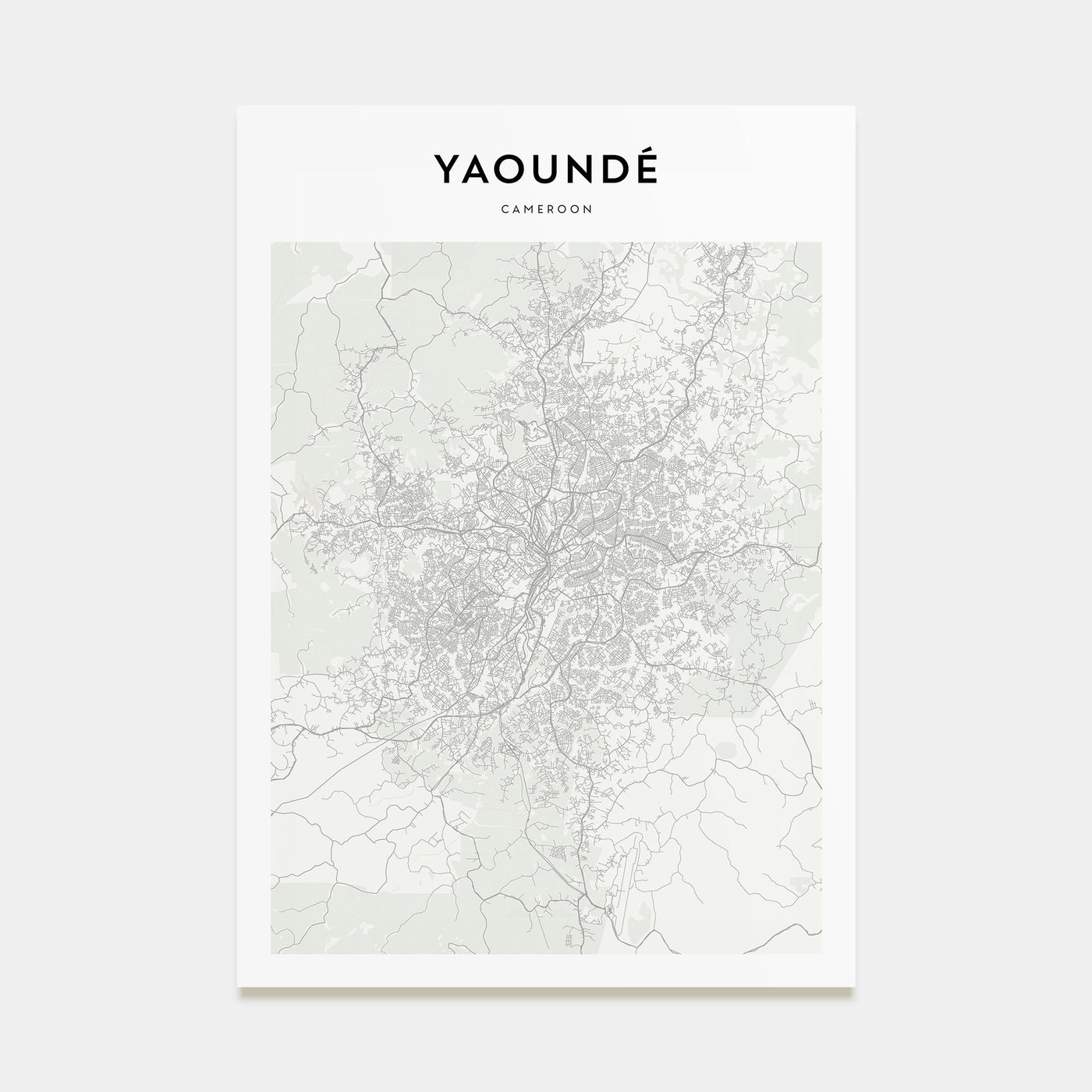 Yaoundé Map Portrait Poster