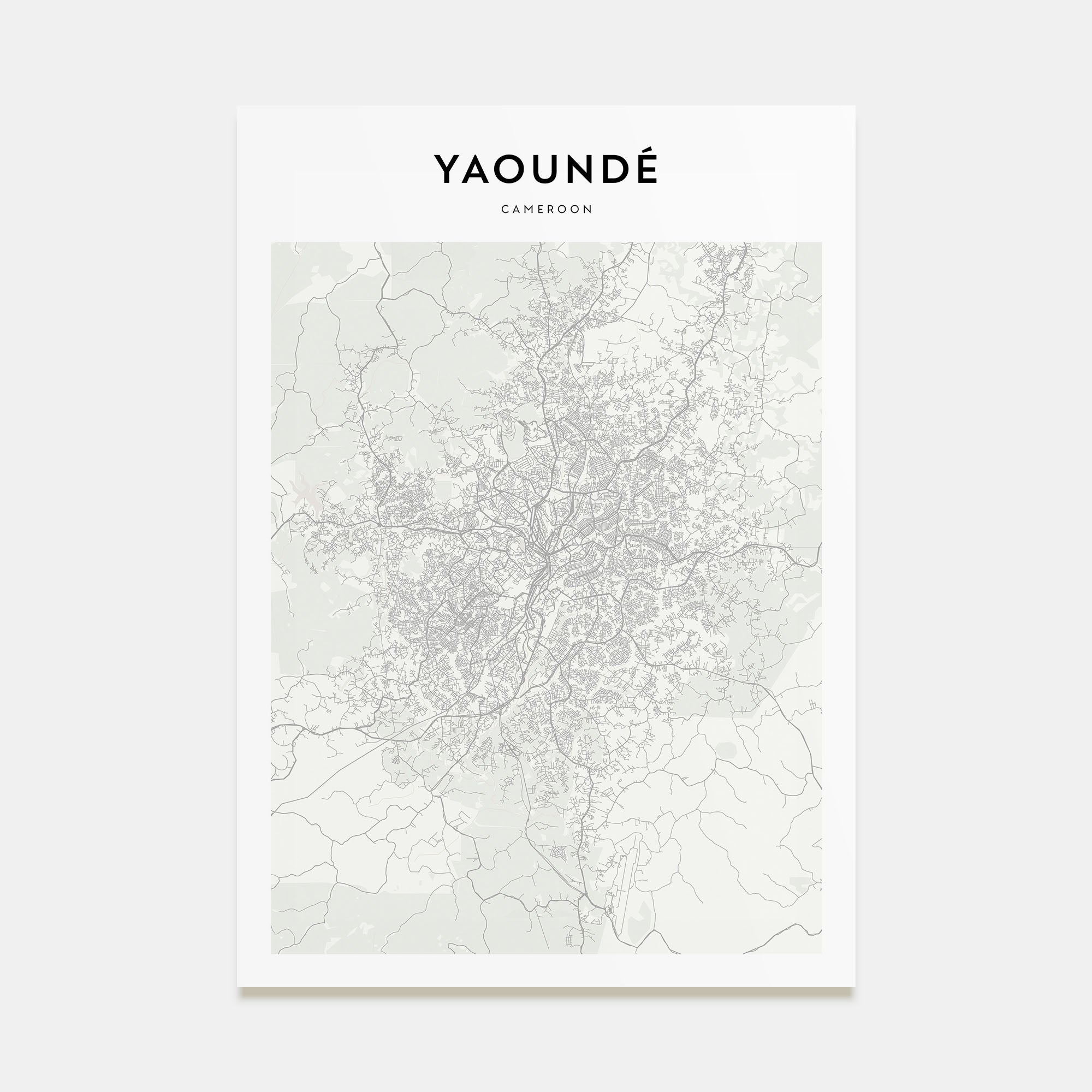 Yaoundé Map Portrait Poster