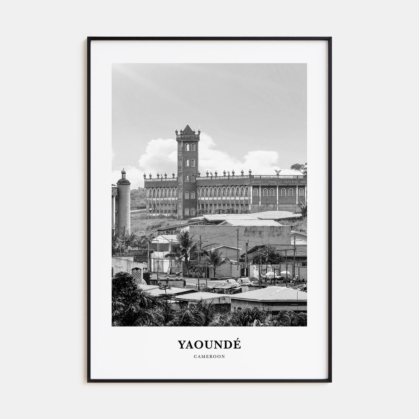 Yaoundé Portrait B&W Poster