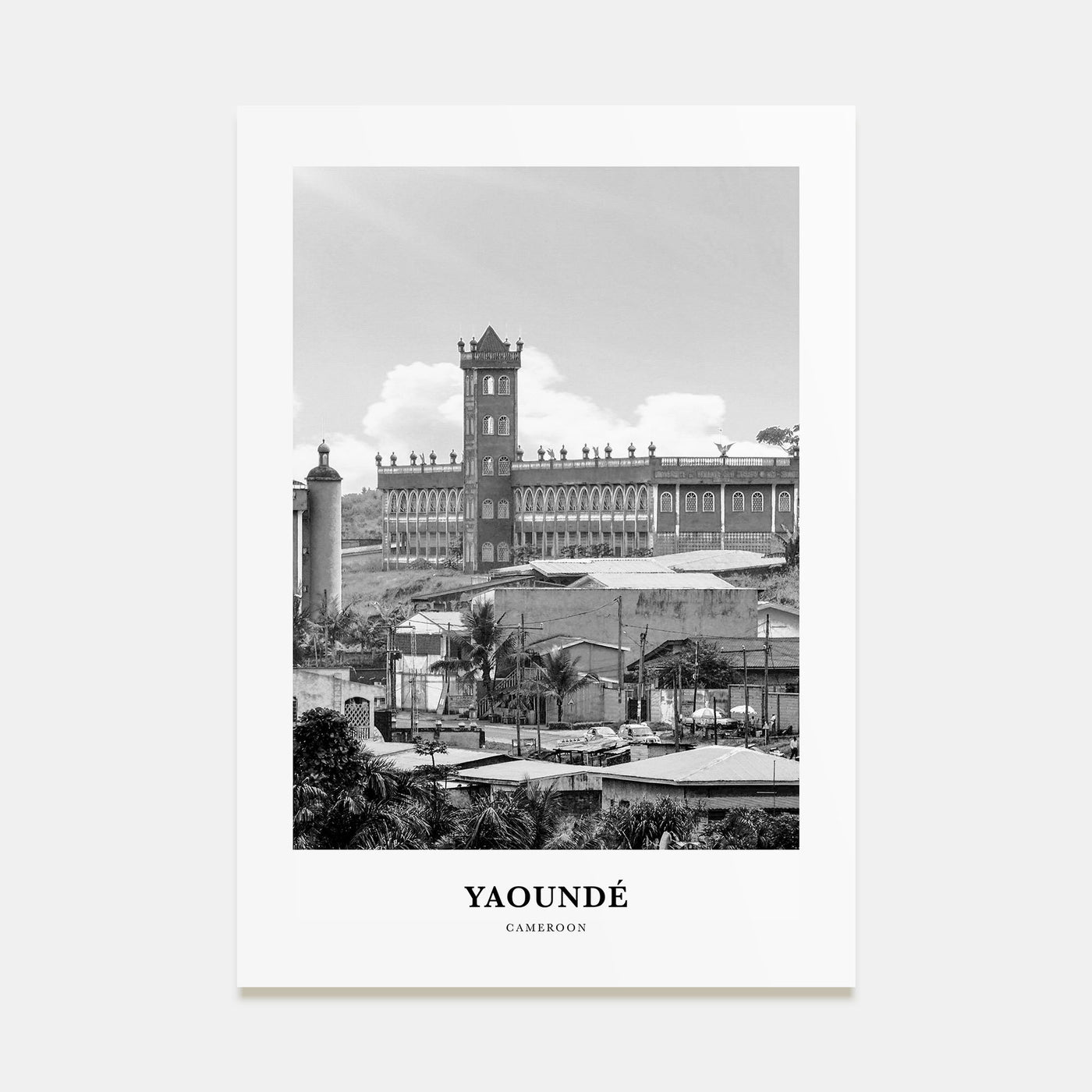 Yaoundé Portrait B&W Poster