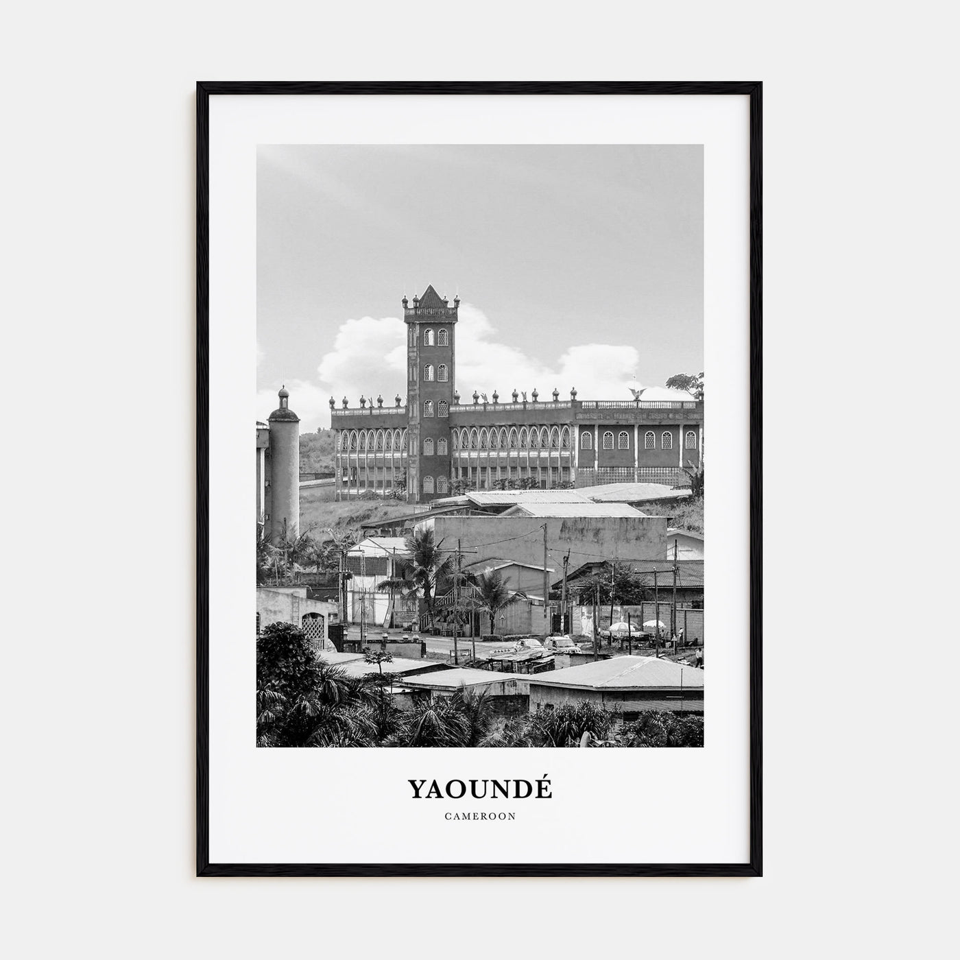 Yaoundé Portrait B&W Poster