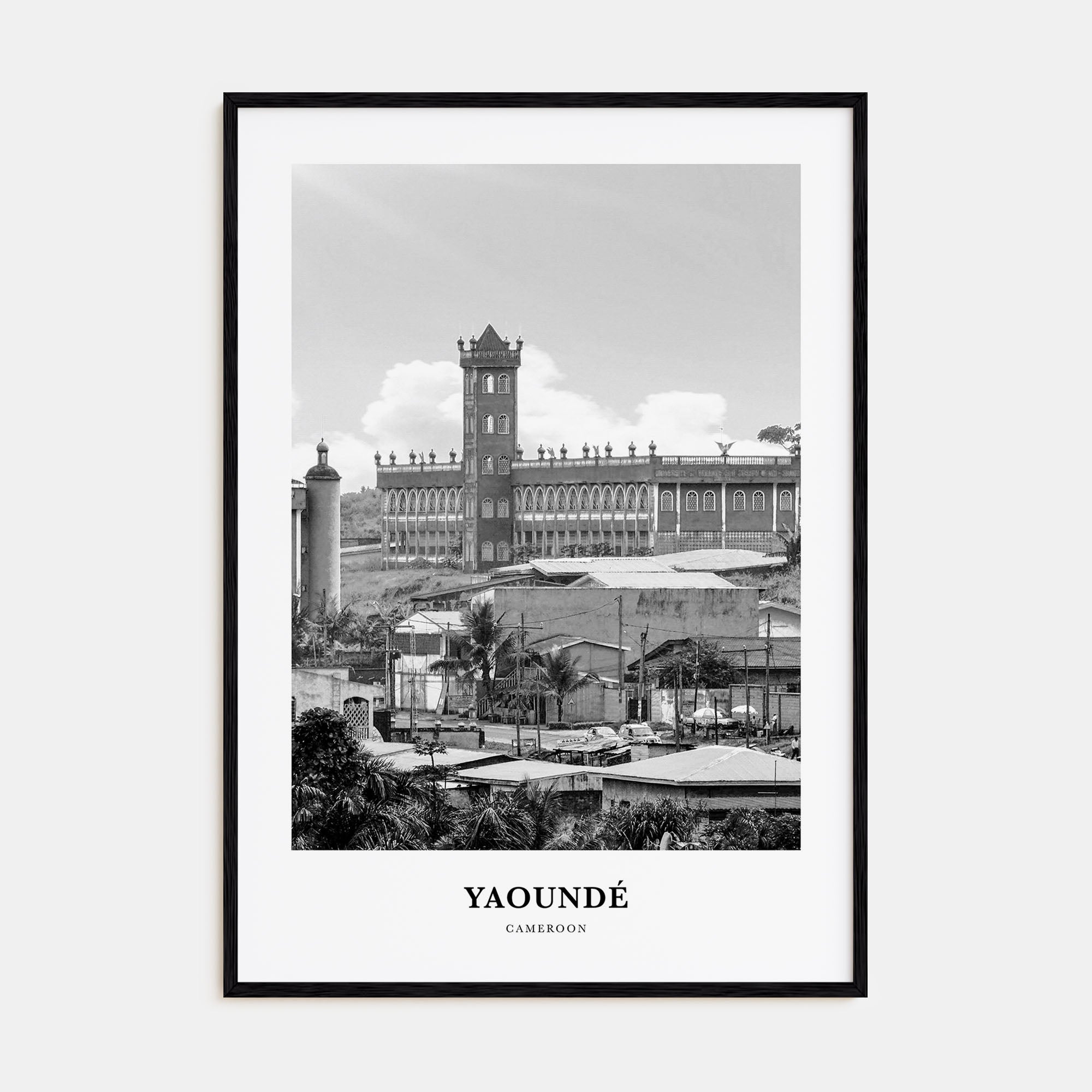 Yaoundé Portrait B&W Poster