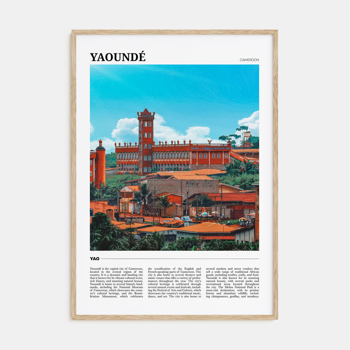 Yaoundé Travel Color Poster