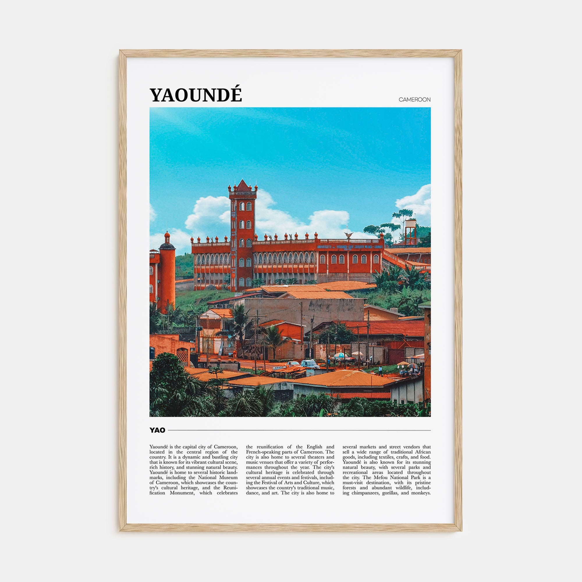 Yaoundé Travel Color Poster