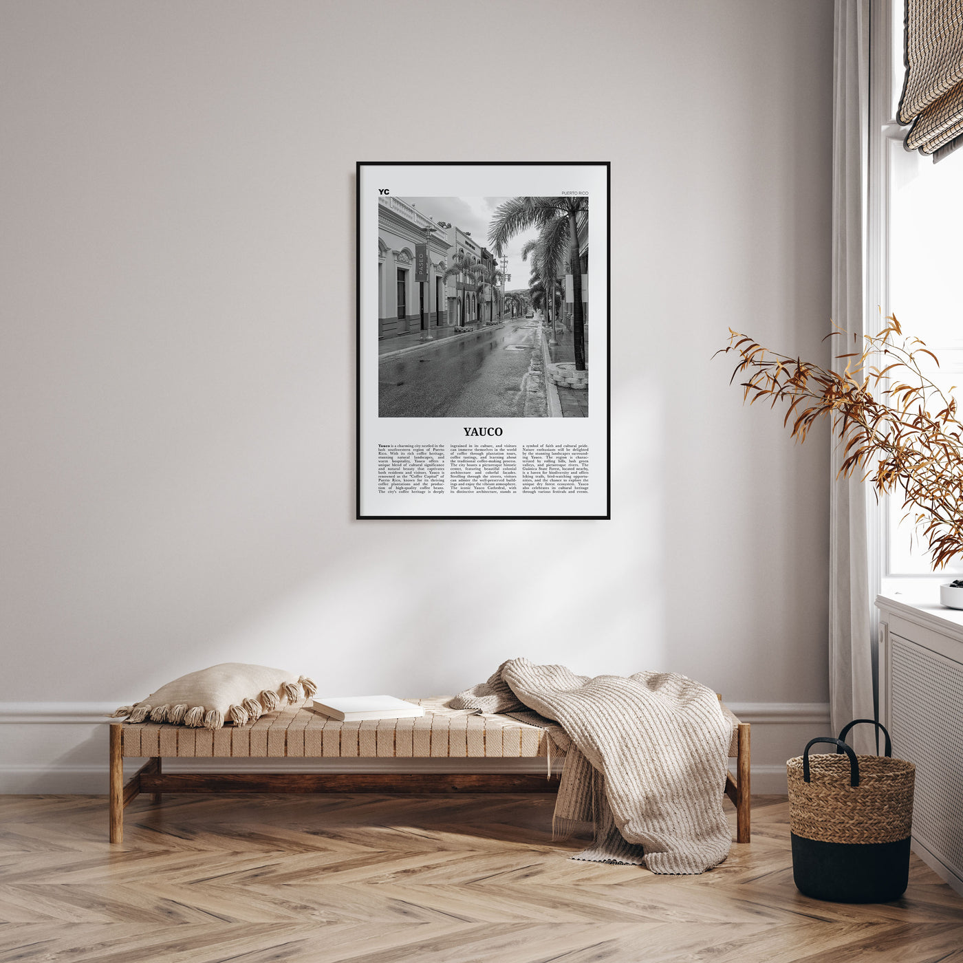 Yauco Travel B&W Poster