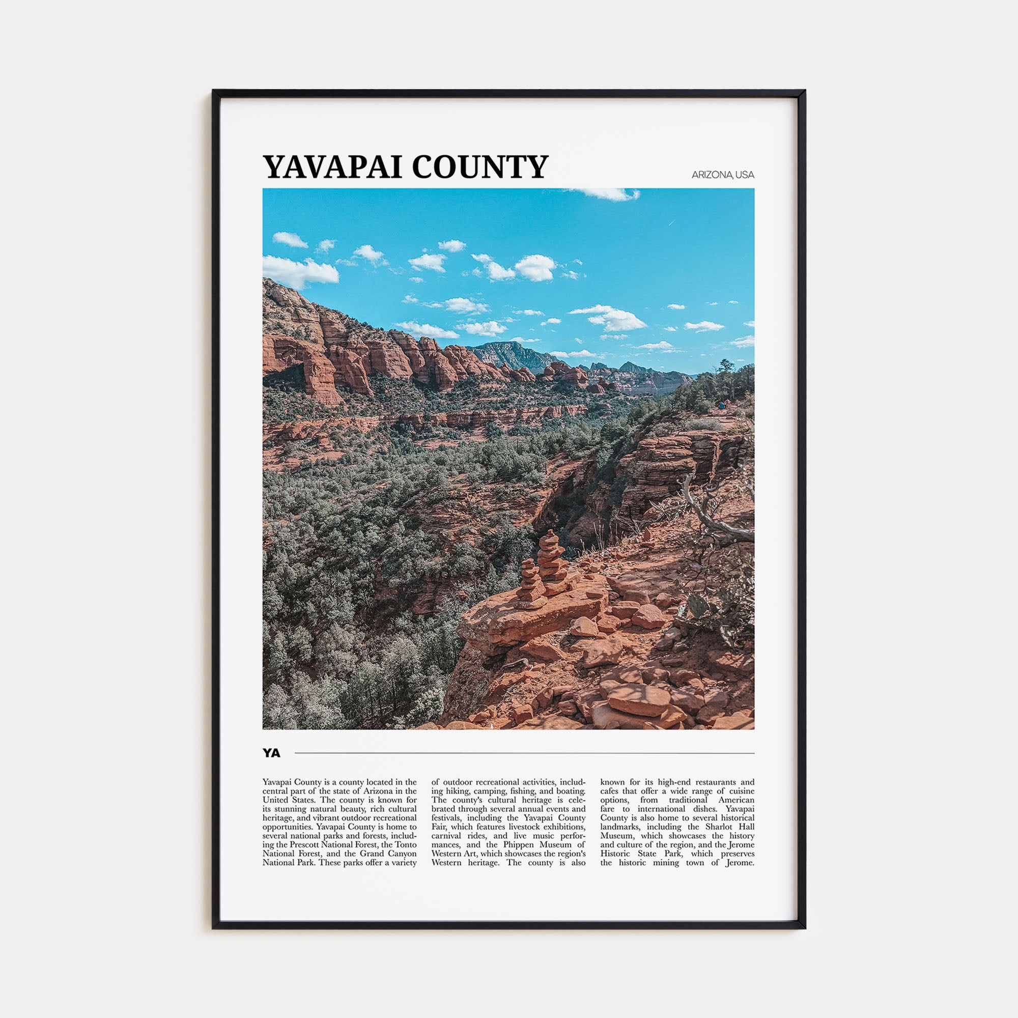 Yavapai County Travel Color Poster