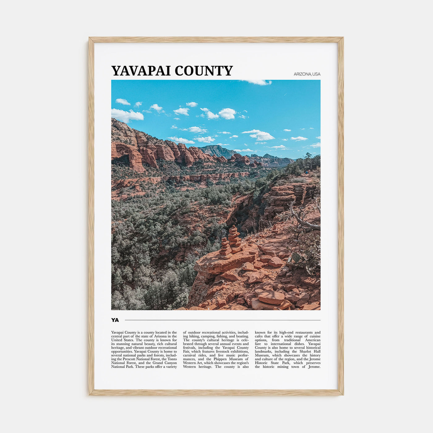 Yavapai County Travel Color Poster