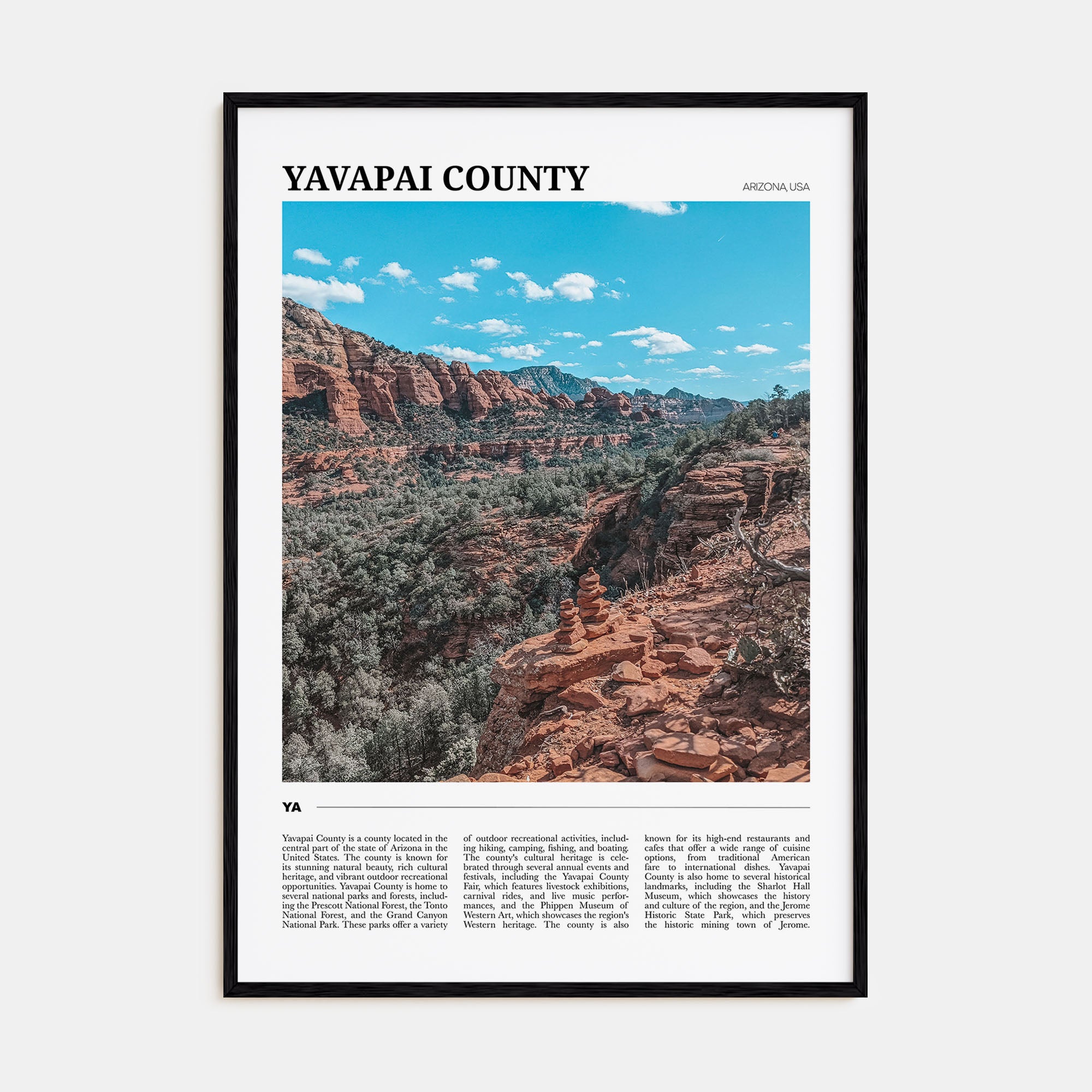 Yavapai County Travel Color Poster