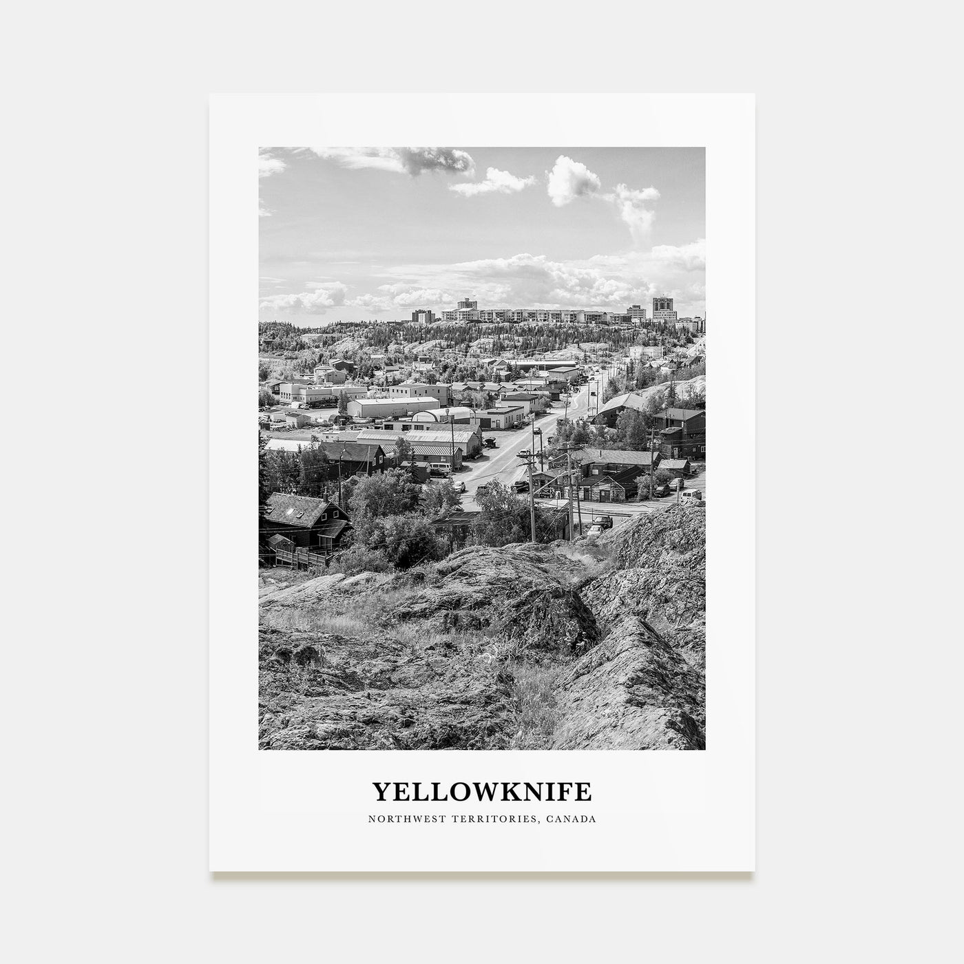 Yellowknife Portrait B&W Poster