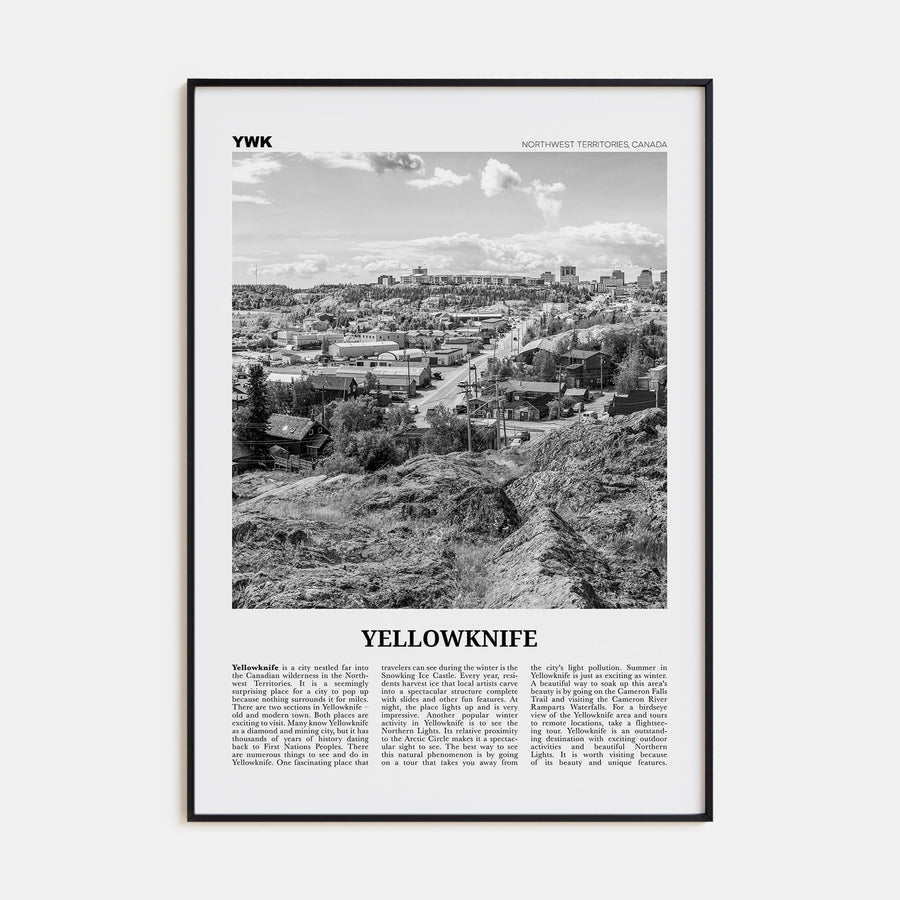 Yellowknife Travel B&W Poster