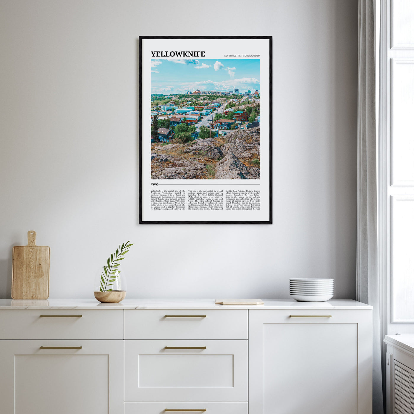 Yellowknife Travel Color Poster