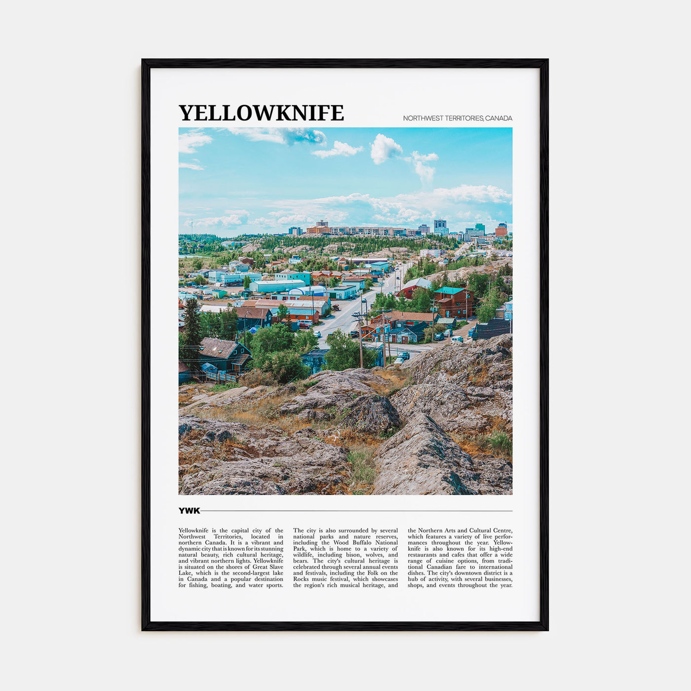 Yellowknife Travel Color Poster