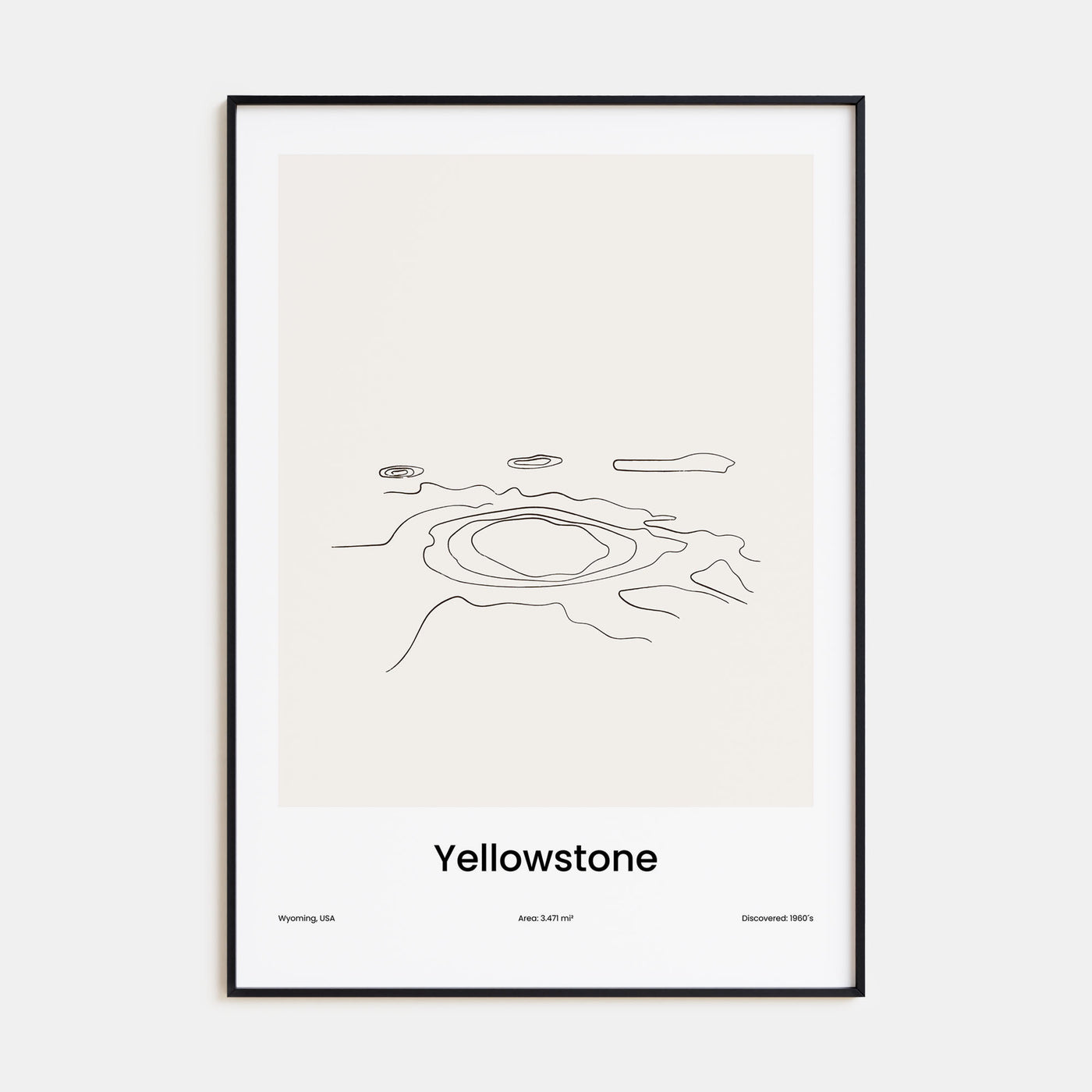 Yellowstone National Park Drawn Poster