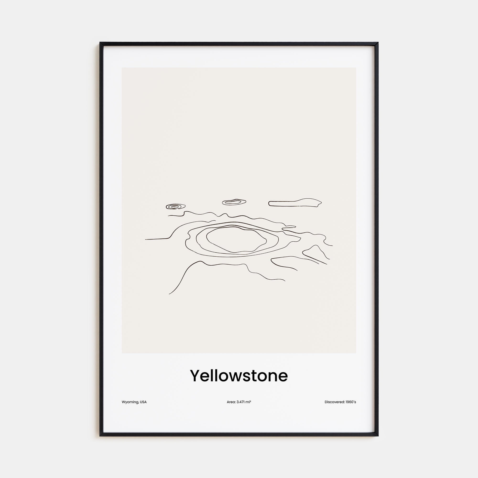 Yellowstone National Park Drawn Poster