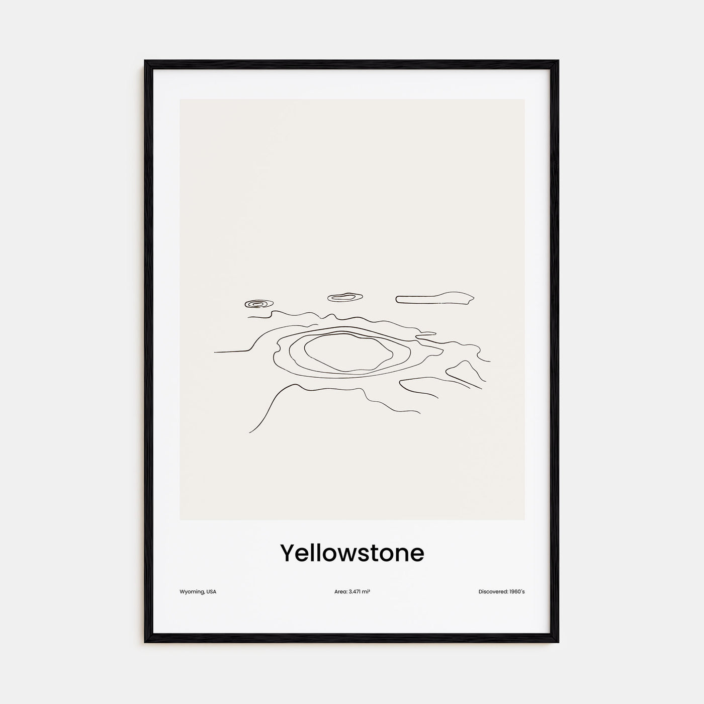 Yellowstone National Park Drawn Poster
