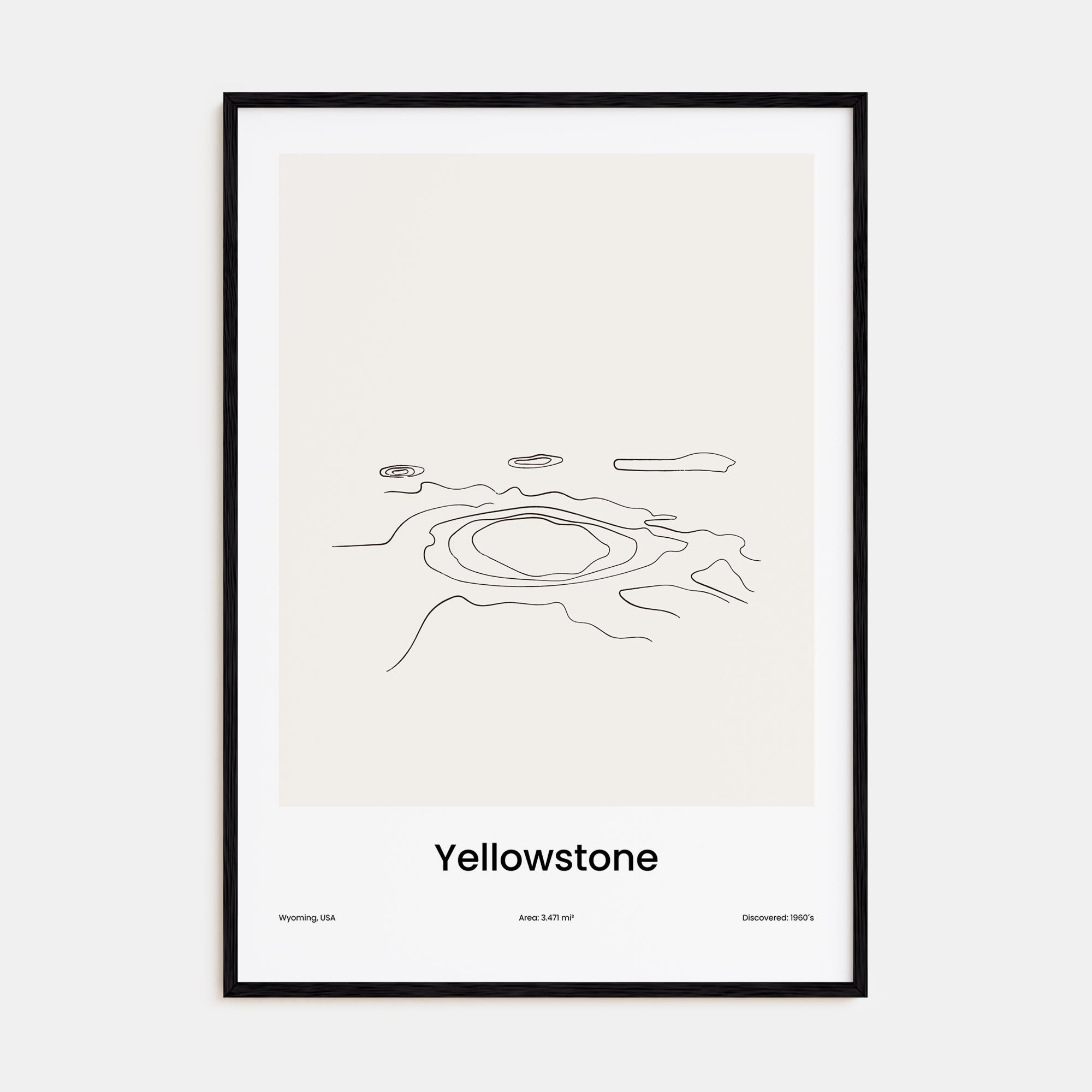 Yellowstone National Park Drawn Poster