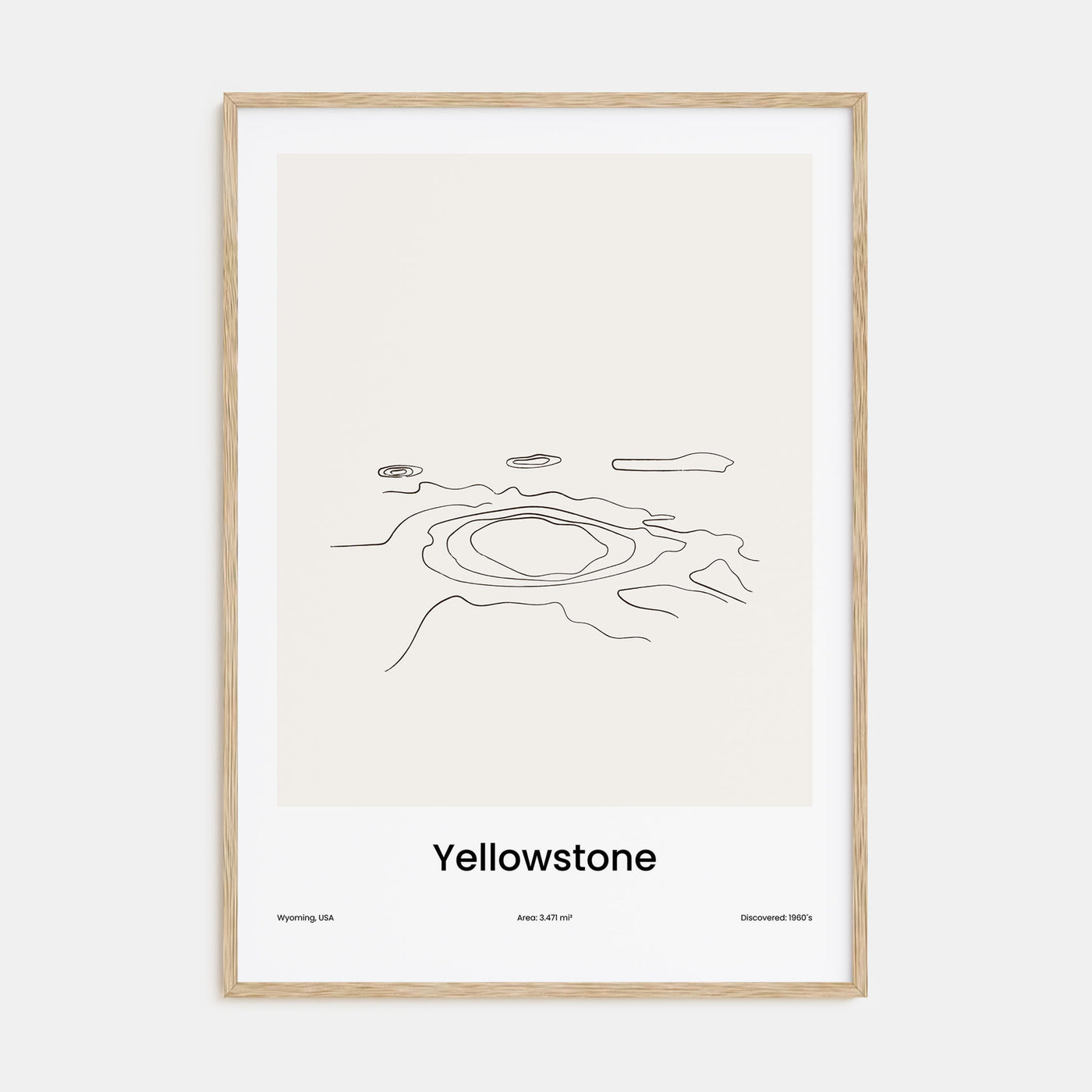 Yellowstone National Park Drawn Poster