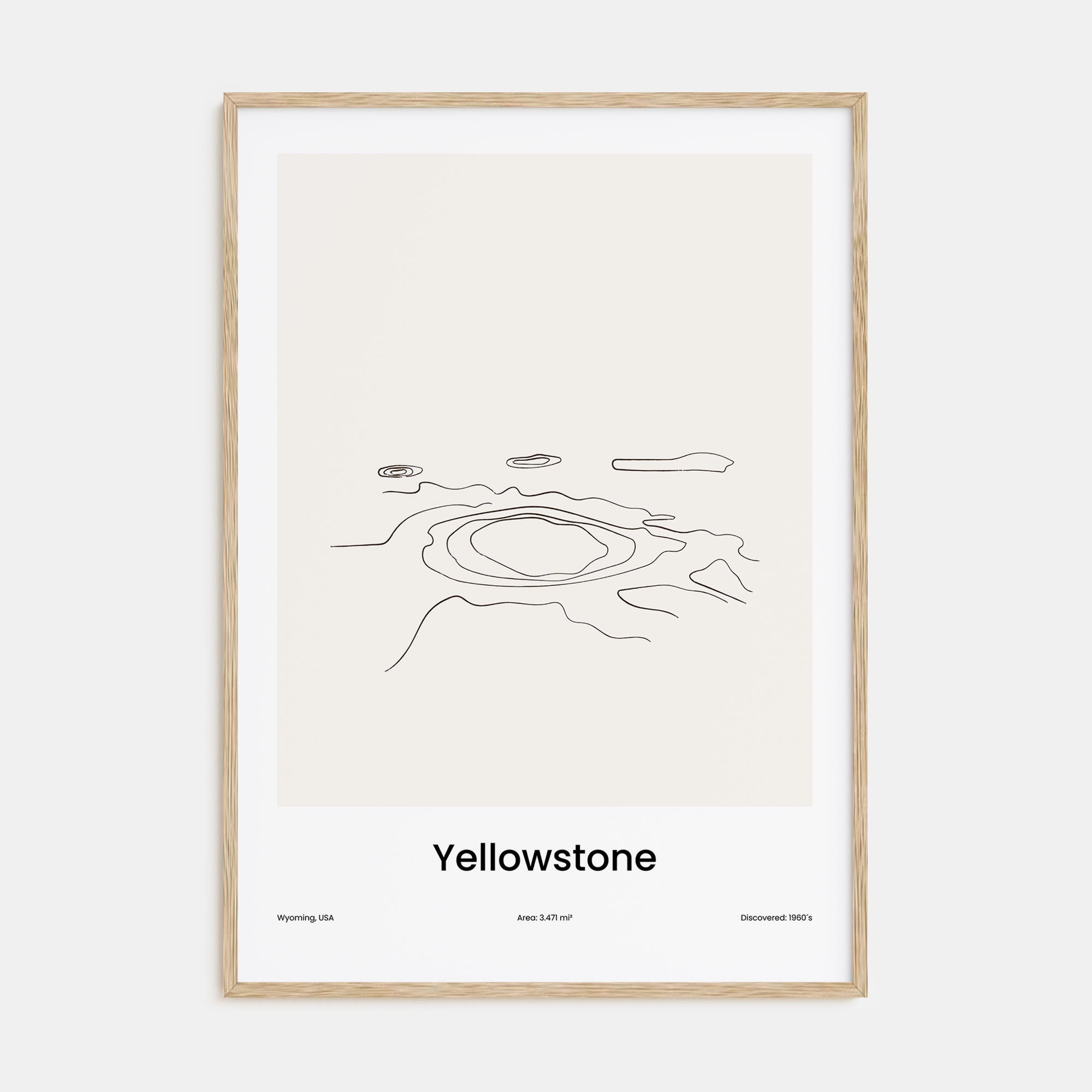 Yellowstone National Park Drawn Poster
