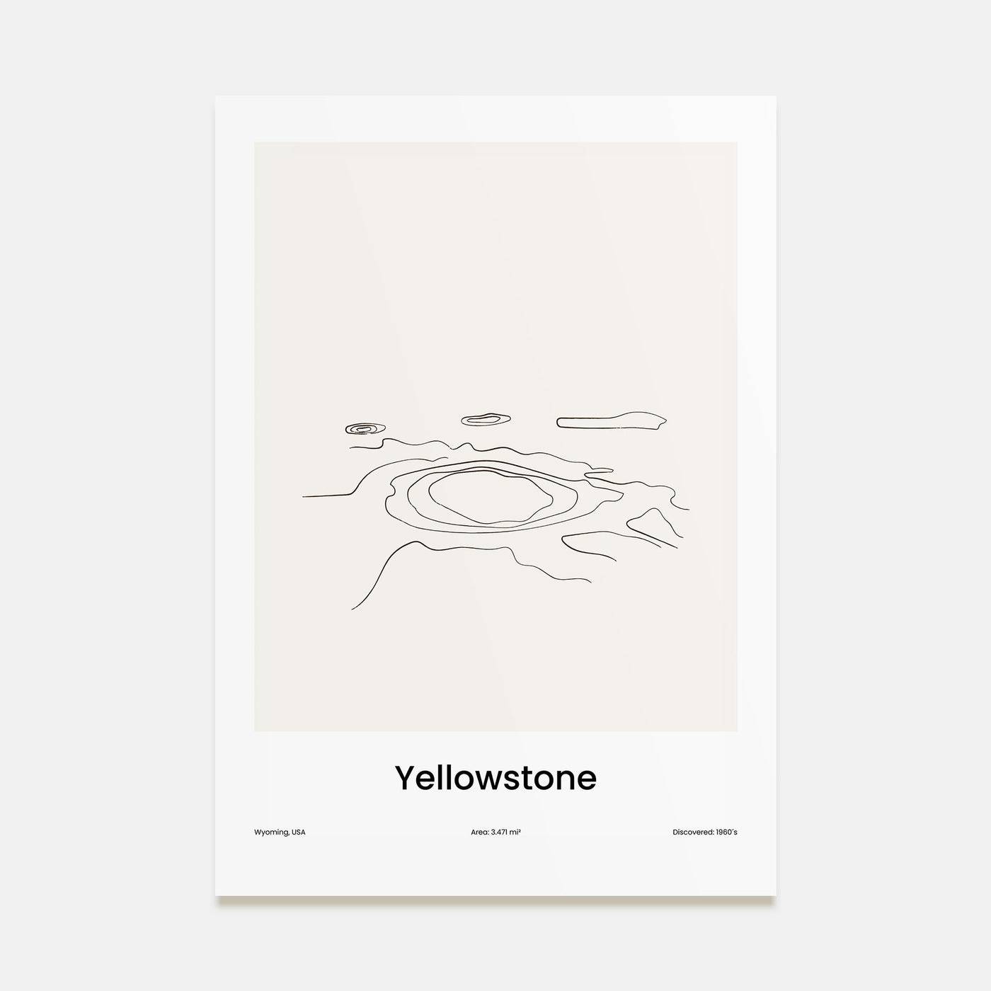 Yellowstone National Park Drawn Poster